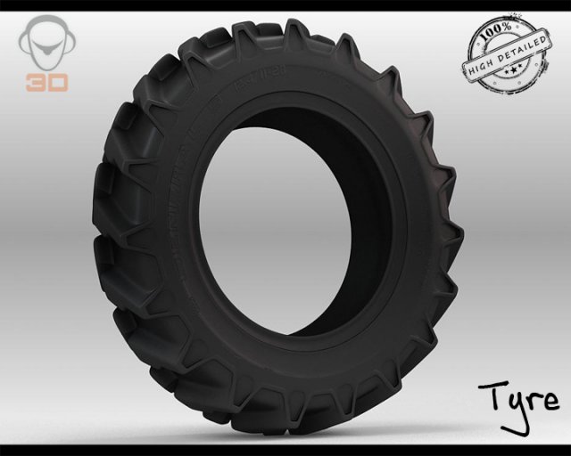 power lug tyre 3D 모델 .c4d .max .obj .3ds .fbx .stl .blend 