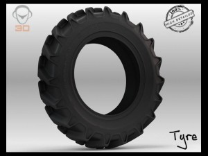 power lug tyre 3D 模型