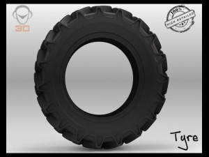 power lug tyre 3D 모델