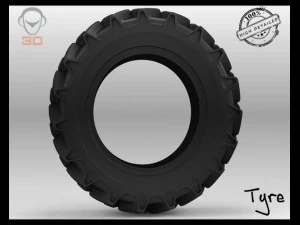 power lug tyre 3D Model