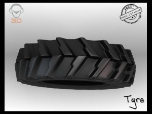 power lug tyre 3D 모델