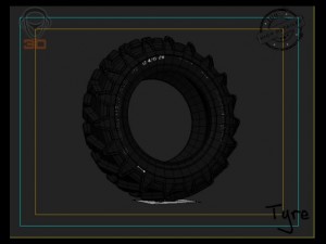 power lug tyre 3D 모델