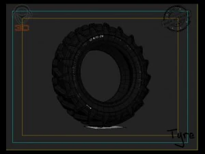 power lug tyre 3D Model