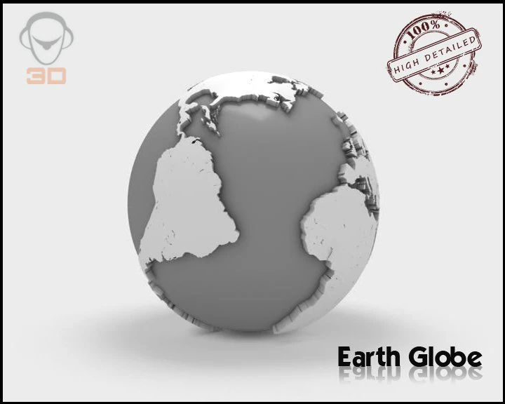 земной шар 3D Модель .c4d .max .obj .3ds .fbx .stl .blend 