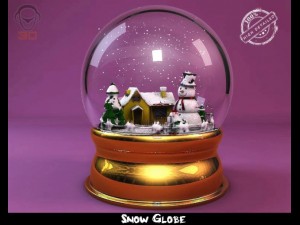 snow globe Modello 3D