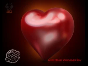 3d love heart valentines day 3D Model