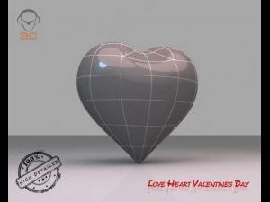3d love heart valentines day 3D Model