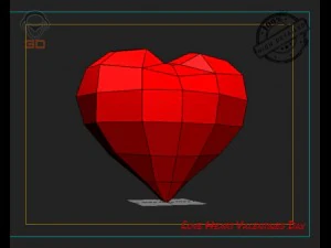 3d love heart valentines day 3D Model