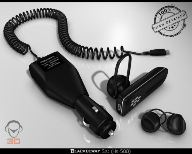 blackberry set hs500 Modelo 3D .c4d .max .obj .3ds .fbx .stl .blend 