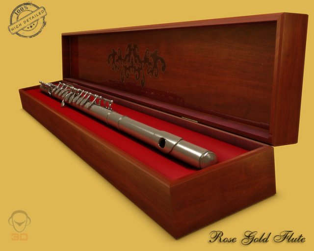 flute 3D Model .c4d .max .obj .3ds .fbx .stl .blend 