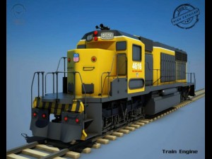 train engine Modello 3D