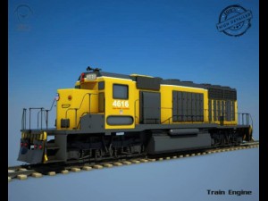 train engine 3D 모델