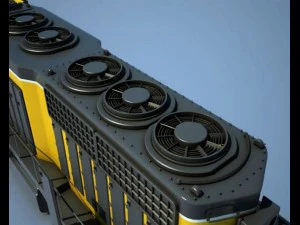 motore del treno Modello 3D