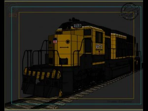 motore del treno Modello 3D