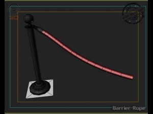 barrier rope 3D Model