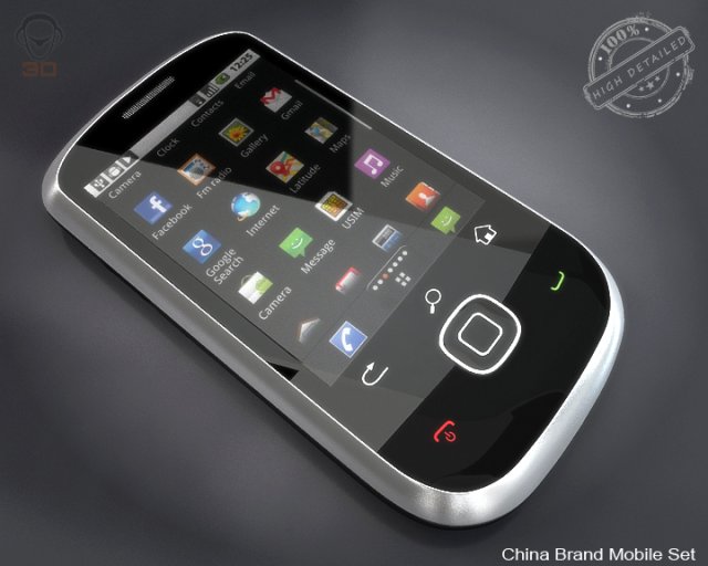 china brand mobile set Model 3D .c4d .max .obj .3ds .fbx .stl .blend 