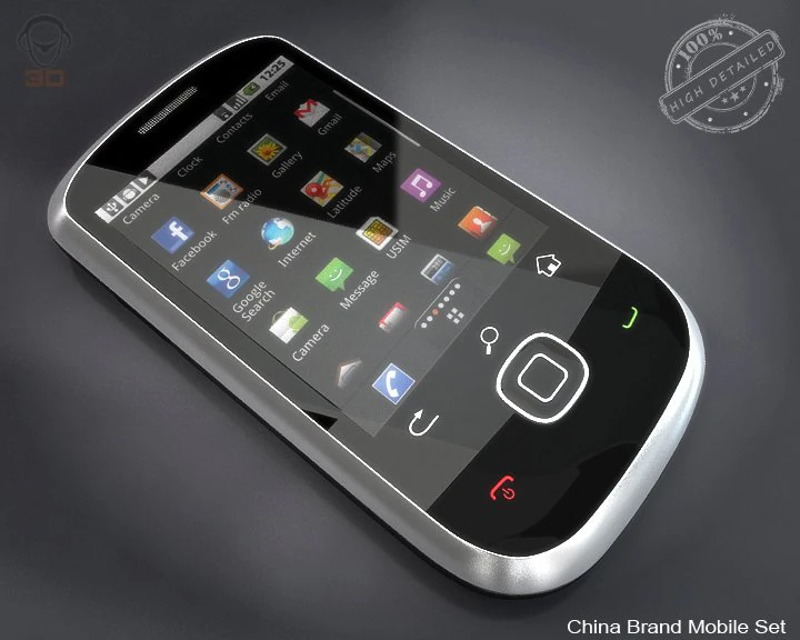 china brand mobile set 3D Model .c4d .max .obj .3ds .fbx .stl .blend 