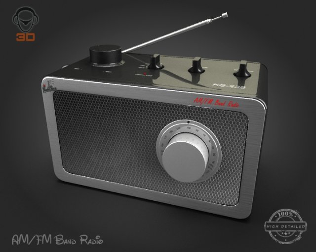 redio 3D Model .c4d .max .obj .3ds .fbx .stl .blend 