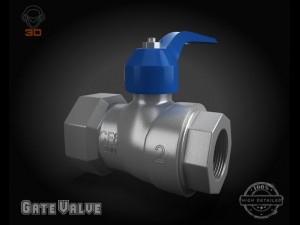 gate valve 3D Model
