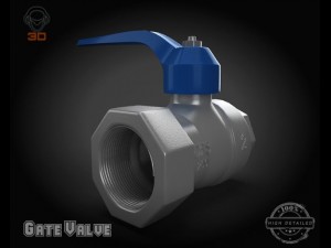 gate valve 3D-Modell