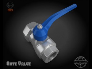 gate valve 3D-Modell
