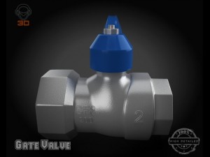 gate valve 3D-Modell
