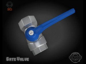 gate valve 3D-Modell