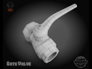 gate valve 3D-Modell