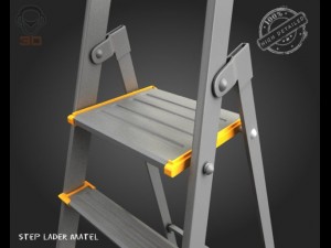 step lader matel 3D 模型