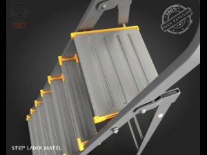 step lader matel 3D 模型