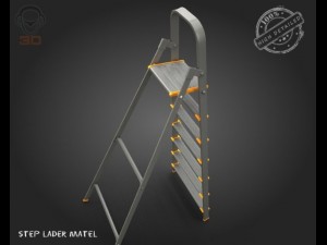 step lader matel 3D 模型