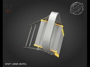 step lader matel 3D 模型