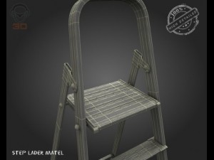 step lader matel 3D 模型