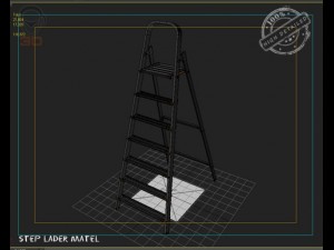 step lader matel 3D 模型