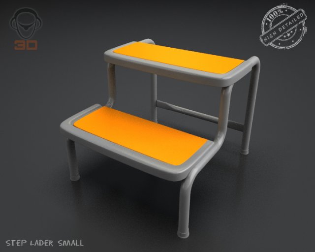 step lader small Model 3D .c4d .max .obj .3ds .fbx .stl .blend 