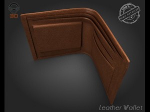 leather wallet 3Dモデル