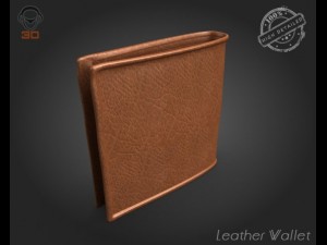 leather wallet 3Dモデル
