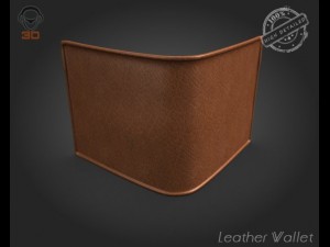 leather wallet 3Dモデル