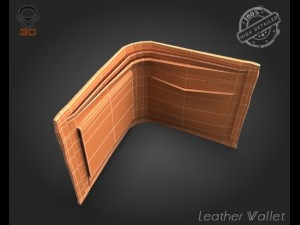 leather wallet 3Dモデル