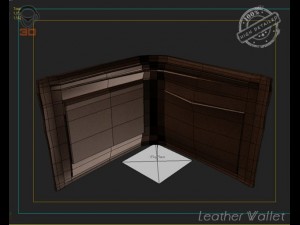 leather wallet 3Dモデル
