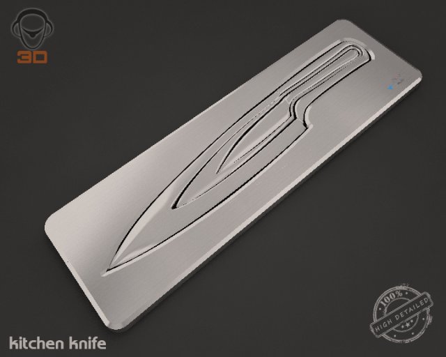 kitchen knife 3D Модель .c4d .max .obj .3ds .fbx .stl .blend 