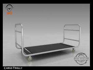 cargo trolly Model 3D