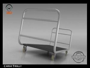 cargo trolly Model 3D