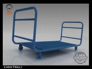 cargo trolly Model 3D