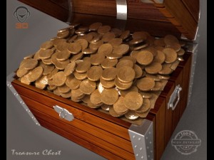 treasure chest 3D मॉडल