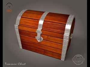 treasure chest 3D मॉडल
