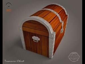 treasure chest 3D मॉडल