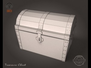 treasure chest 3D मॉडल