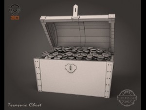 treasure chest 3D मॉडल