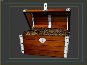 treasure chest 3D मॉडल